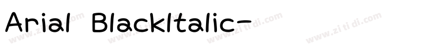 Arial Blackltalic字体转换